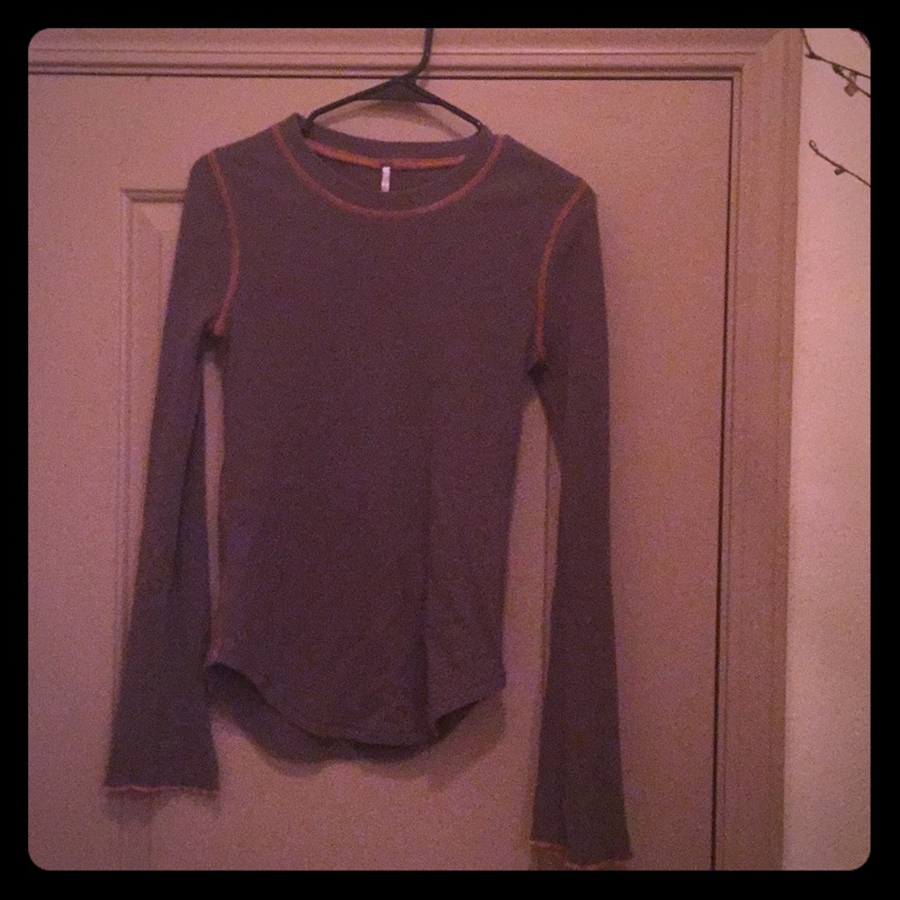 Free People olive green top